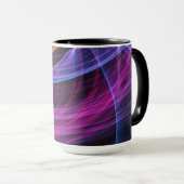 Abstracte regenboog licht vortex lichten mok (Voorkant rechts)