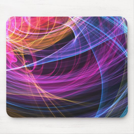Abstracte Regenboog licht vortex lichten Muismat (Voorkant)