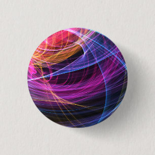 Abstracte regenboog licht vortex lichten ronde button 3,2 cm