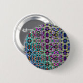 Abstracte regenboog Mandala Fractal Ronde Button 5,7 Cm (Voorkant /achterkant)