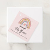 Abstracte regenboog meisje Baby shower dank u Bedankjes Labels (In situ)