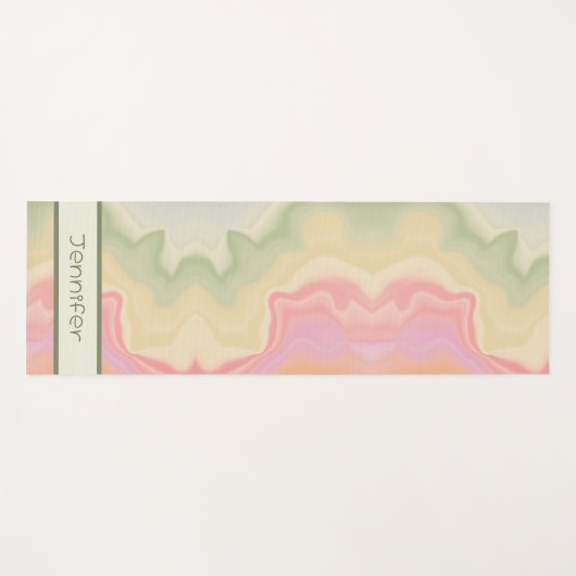 Abstracte Regenboog Pastel Modern Yogamat (Voorkant (horizontaal))