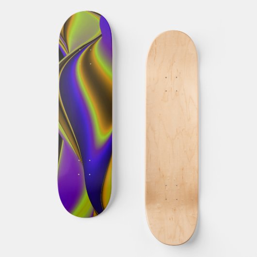 Abstracte regenboog persoonlijk skateboard (Voorkant)