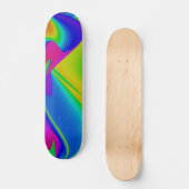 Abstracte regenboog persoonlijk skateboard (Voorkant)