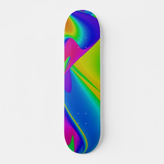 Abstracte regenboog persoonlijk skateboard (Voorkant)