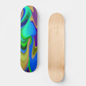 Abstracte regenboog persoonlijk skateboard (Voorkant)