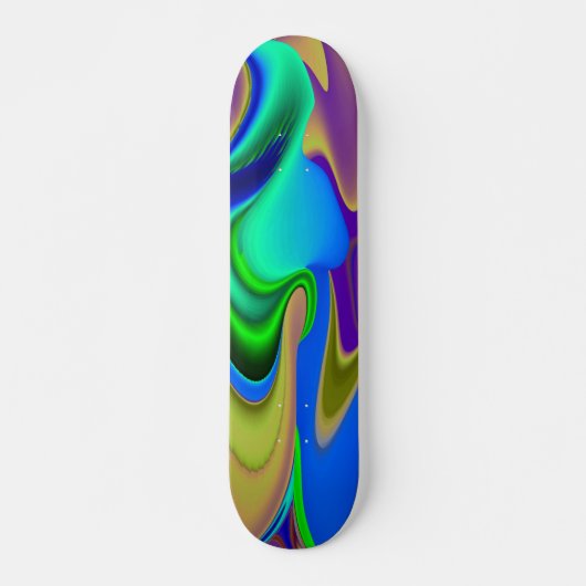 Abstracte regenboog persoonlijk skateboard (Voorkant)