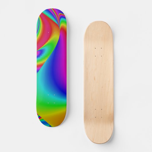 Abstracte regenboog persoonlijk skateboard (Voorkant)