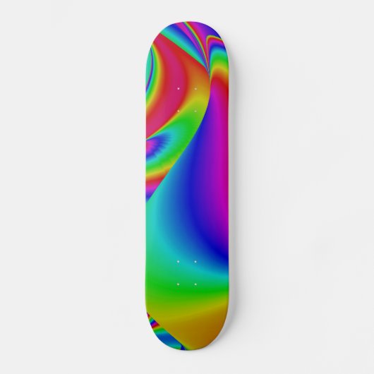 Abstracte regenboog persoonlijk skateboard (Voorkant)
