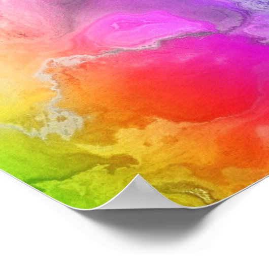 abstracte regenboog poster (Hoek)