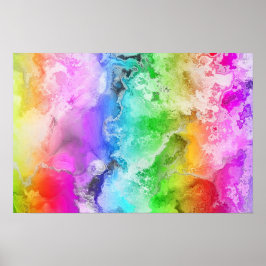 abstracte regenboog poster