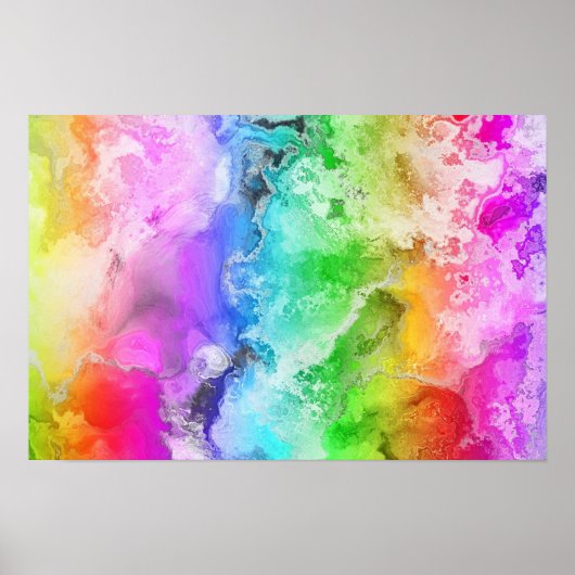 abstracte regenboog poster (Voorkant)