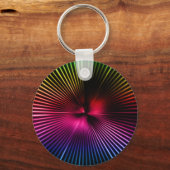 Abstracte regenboog radiale uitbarsting sleutelhanger (Achterkant)