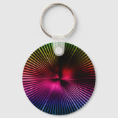 Abstracte regenboog radiale uitbarsting sleutelhanger (Achterkant)