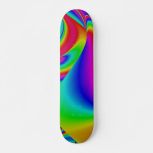 Abstracte regenboog skateboard