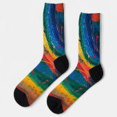 Abstracte Regenboog Sokken (Links)