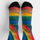 Abstracte Regenboog Sokken (Top)