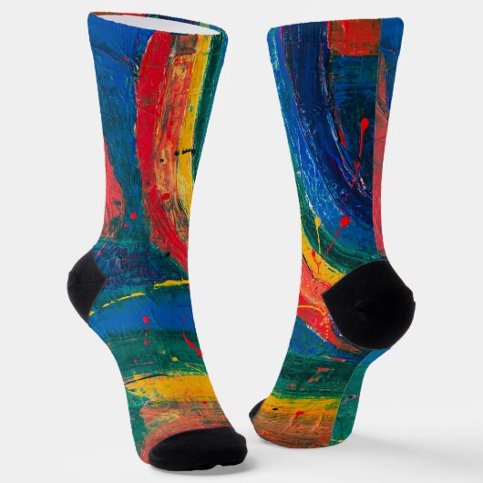 Abstracte Regenboog Sokken (Gebogen)