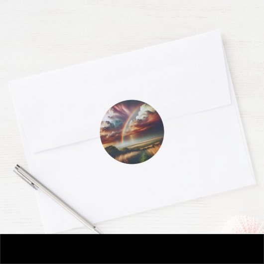 Abstracte Regenboog Sticker 🌈✨ (Envelop)