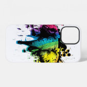 Abstracte Regenboog Stier Olifant iPhone Hoesje (Achterkant horizontaal)