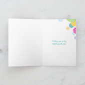 Abstracte  regenboog stippen Happy Birthday tante Kaart (Binnen)