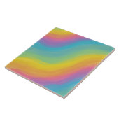 Abstracte regenboog tegeltje (Zijkant)