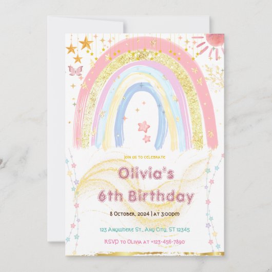 Abstracte regenboog van elke leeftijd kaart (Voorkant)