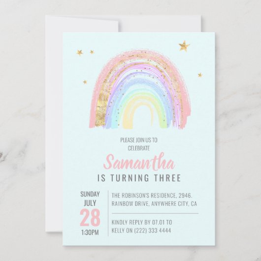 Abstracte regenboog van elke leeftijd kaart (Voorkant)