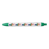 Abstracte regenboog vrede hand teken aangepaste pe zwarte inkt pen (Voorkant)