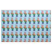 Abstracte regenboog vrede hand teken aangepaste st stof (Fat Quarter)