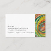 Abstracte regenboog waterverf gestippelde cirkels visitekaartje (Achterkant)