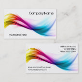 Abstracte regenboogachtergrond visitekaartje (Voorkant / Achterkant)