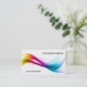 Abstracte regenboogachtergrond visitekaartje (Staand voorkant)