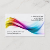 Abstracte regenboogachtergrond visitekaartje (Achterkant)