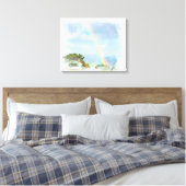 *~* Abstracte regenboogbergen Ocean Artsy AR11 Canvas Afdruk (Insitu (Slaapkamer))