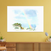 *~* Abstracte regenboogbergen Ocean Artsy AR11 Canvas Afdruk (Insitu (Woonkamer))
