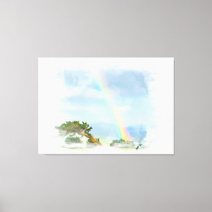 *~* Abstracte regenboogbergen Ocean Artsy AR11 Canvas Afdruk