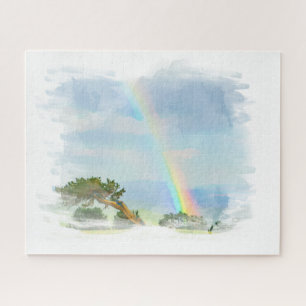 *~* Abstracte regenboogbergen Ocean Artsy AR11 Legpuzzel