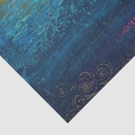 Abstracte Regenboogbloemen Decoupage Tissuepapier (Detail)