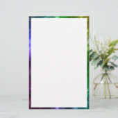 Abstracte regenboogbokeh briefpapier (Staand voorkant)
