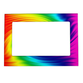 Abstracte regenboogdaskleurige kleurstof. magnetisch lijstje