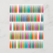 Abstracte regenboogdruppels kleurrijk modern patro briefkaart (Voorkant)