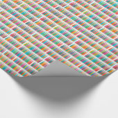 Abstracte regenboogdruppels kleurrijk modern patro cadeaupapier (Hoek)