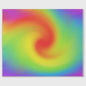 Abstracte regenbooggolfkunst kool cadeaupapier (Vlak)