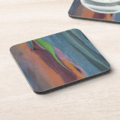 Abstracte Regenbooggomboom Bier Onderzetter (Linkerzijde)