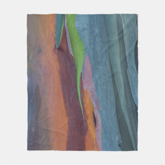 Abstracte Regenbooggomboom Fleece Deken (Voorkant)