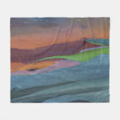 Abstracte Regenbooggomboom Fleece Deken (Voorkant (Horizontaal))