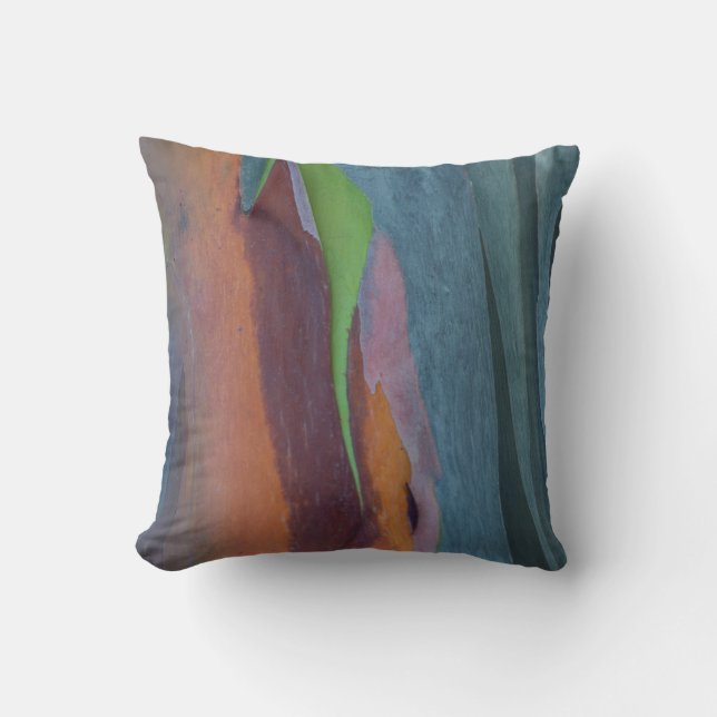 Abstracte Regenbooggomboom Kussen (Voorkant)