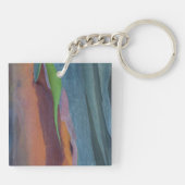 Abstracte Regenbooggomboom Sleutelhanger (Achterkant)