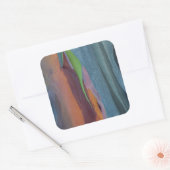 Abstracte Regenbooggomboom Vierkante Sticker (Envelop)